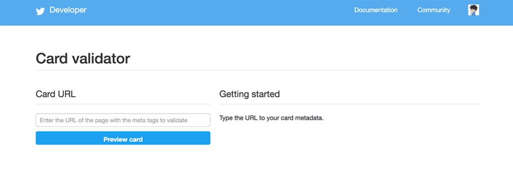 card validator Twitterカード